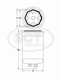 SCT GERMANY Топливный фильтр ST 6124